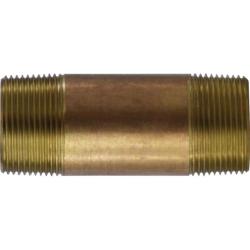 Seamless Pipe Nipple 1-1/4 X 7 RED BRASS NIPPLE