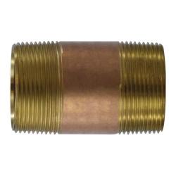 Seamless Pipe Nipple 1-1/2 X 5-1/2 RED BRASS NIPPLE