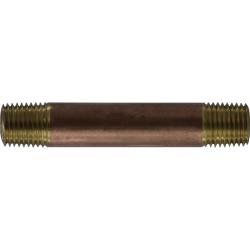 Nipple 1/4 X 3 XH RED BRASS NIPPLE