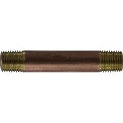 Nipple 1/4 X 6 XH RED BRASS NIPPLE