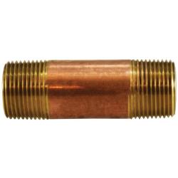 Nipple 3/4 X 6 XH RED BRASS NIPPLE