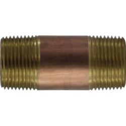 Nipple 1 X 2 XH RED BRASS NIPPLE