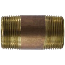 Nipple 1-1/4 X 3-1/2 XH RED BRASS NIPPL