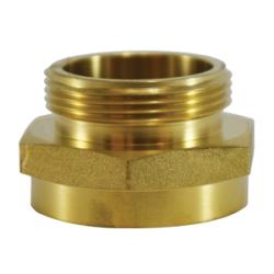 Fire Hose Hex Adapter 2 NPT X 2 1/2 NST BRASS ADAPTER Brass