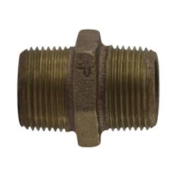 Hex Nipple 1/4 BRONZE HEX NIPPLE