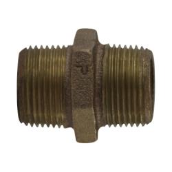 Hex Nipple 1-1/4 BRONZE HEX NIPPLE