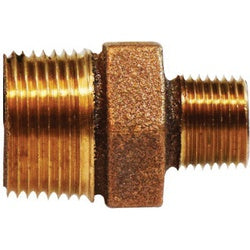 Reducing Hex Nipple 1/2 X 3/8 BRONZE HEX NIPPLE