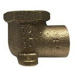 90 deg Drop Ear Elbow 1/2 SWT X 1/2 FIP LF  BRASS DROP EAR 90