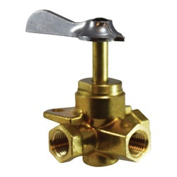 Side Outlet Ball Valve 1/4 x 1/4 x 1/4 in 1/4 FIP 3-WAY VALVE WF CLICK