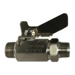 Miniature Ball Valve 1/4 MIP X MIP S.S. MINI BALL VALVE
