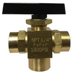 Instrumentation Ball Valve 1/4FX1/4FX1/4F 3WAY BALL VALVE