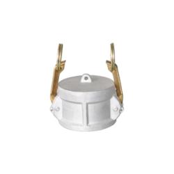 BUCHANAN RUBBER Cam and Groove Dust Cap 10  DUST CAP ALUM W- 4 BRASS HANDLES