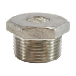 Cored Hex Head Plug 1/4 304 SS HEX HEAD PLUG