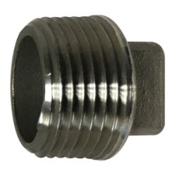 Cored Square Head Plug 1/4 304 SS SQUARE HEAD PLUG