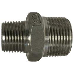 Reducing Hex Nipple 1/2 X 3/8 304 S.S. HEX NIPPLE
