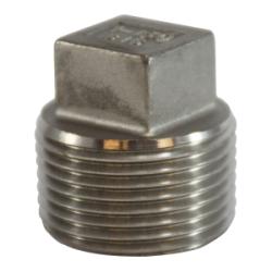 Cored Square Head Plug 1/2 316 SS SQUARE HEAD PLUG