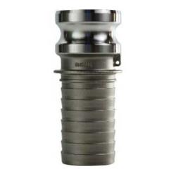 Cam and Groove Adapter 3 SS MALE X HOSE TYPE E