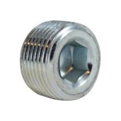 Hex Socket Countersunk Plug 1/2 ZINC PLTD C/S HEX STEEL PLUG