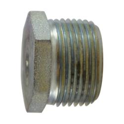Solid Hex Head Plug 1/4 ZINC PLTD HEX HD STEEL PLUG