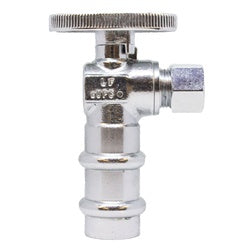 Press Fit 90 deg Angle Supply Stop 3/8 COMP X 1/2PRESS LEADFREE ANGLE VALVE