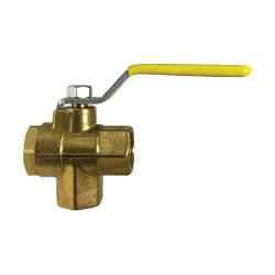 Bottom Outlet Ball Valve 1/4IPS 3-WAY B-VLV - USA