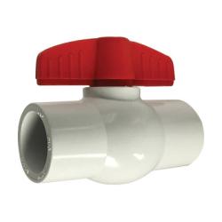 Ball Valve 1/2 WHITE PVC SOCKET VLV