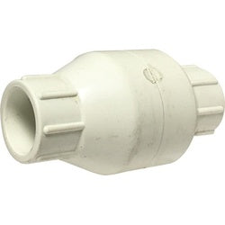 Glue In-Line Spring Check Valve 1 GLUE INLNE PLASTIC CK VLV