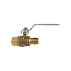 Cold Expansion Ball Valve LEAD FREE 3/4 MNPT X 3/4 PEX COLD