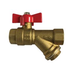 Ball Valve 1/2 MIPXFIP BRASS BALL VALVE W/STRAINER