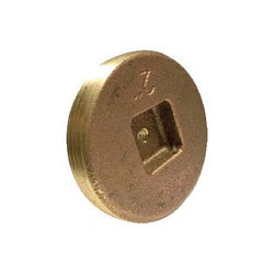 Countersunk Cleanout Plug 3 1/2 BRASS COUNTERSUNK PLUG 1/4-20 TA