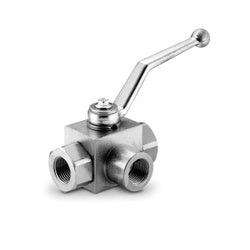 High Pressure Ball Valve 3/4-16SAE 3WY STL HI PRSR BL VLV