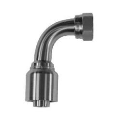 STAINLESS ADAPTERS 90 deg Swivel Elbow 43 SERIES 1/2 HOSE X -8 FJIC 90