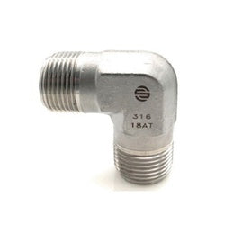 STAINLESS ADAPTERS 90 deg Elbow 316 1/4 MNPT X 1/4 MNPT 90