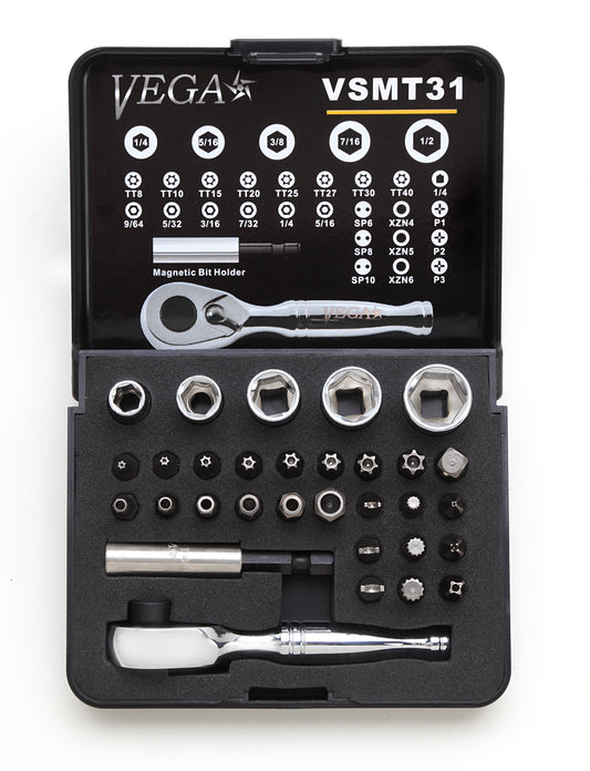 31pc Securtiy Bit and Socket Set