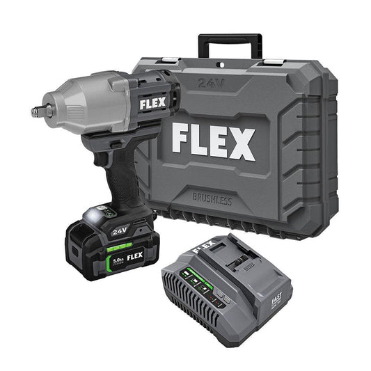 FLEX 24V 1/2-In. High Torque Impact Wrench Kit