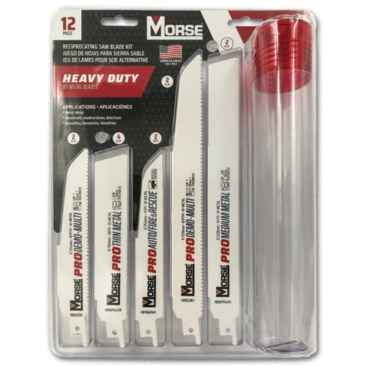 13 pc. Heavy Duty Reciprocating Saw Blades Kit