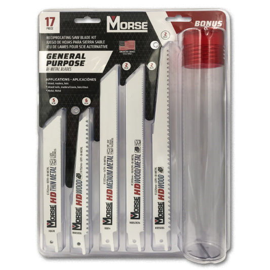 18 pc. General Purpose Reciprocating Saw Blades Kit
